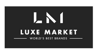 LM LUXE MARKET WORLD'S BEST BRANDS logo