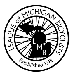 LMB LEAGUE OF MICHIGAN BICYCLISTS ESTABLISHED 1981 logo