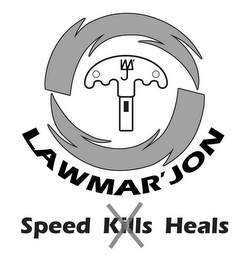 LM'J LAWMAR'JON SPEED KILLS HEALS logo