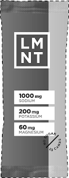 LMNT 1000 MG SODIUM 200 MG POTASSIUM 60 MG MAGNESIUM NO SUGAR 2G CARBS logo