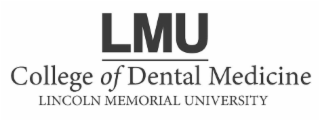 LMU COLLEGE OF DENTAL MEDICINE LINCOLN MEMORIAL UNIVERSITY logo