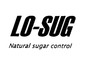 LO-SUG NATURAL SUGAR CONTROL logo
