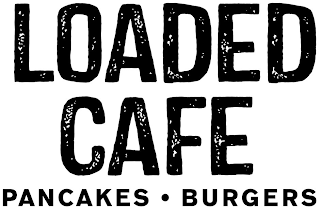 LOADED CAFE PANCAKES BURGERS logo