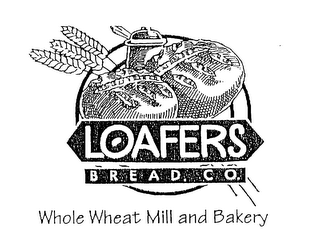 LOAFERS BREAD. CO. WHOLE WHEAT MILL AND BAKERY logo