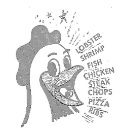 LOBSTER, SHRIMP, FISH, CHICKEN, STEAK, CHOPS, PIZZA & RIBS logo