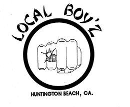 LOCAL BOY'Z HUNTINGTON BEACH, CA. HB logo