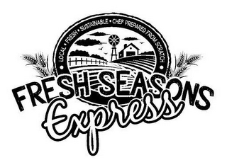 LOCAL FRESH SUSTAINABLE CHEF PREPARED FROM SCRATCH FRESH SEASONS EXPRESS logo