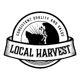 LOCAL HARVEST CONSISTENT QUALITY AND VALUE logo