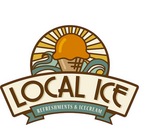 LOCAL ICE REFRESHMENTS & ICE CREAM logo