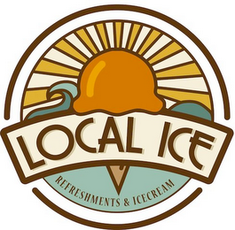 LOCAL ICE REFRESHMENTS & ICE CREAM logo