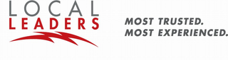 LOCAL LEADERS MOST TRUSTED. MOST EXPERIENCED. logo