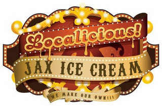LOCALICIOUS JAX ICE CREAM WE MAKE OUR OWN!!! logo