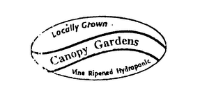 LOCALLY GROWN CANOPY GARDENS VINE RIPENED HYDROPONIC logo