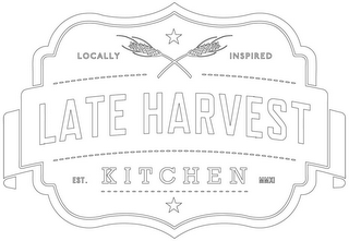 LOCALLY INSPIRED LATE HARVEST KITCHEN EST. MMXI logo