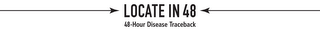 LOCATE IN 48 48-HOUR DISEASE TRACEBACK logo