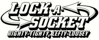 LOCK-A-SOCKET RIGHTY-TIGHTY, LEFTY-LOOSEY logo