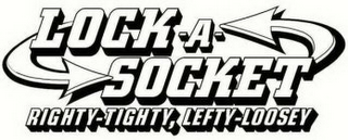 LOCK-A-SOCKET RIGHTY-TIGHTY, LEFTY-LOOSEY logo