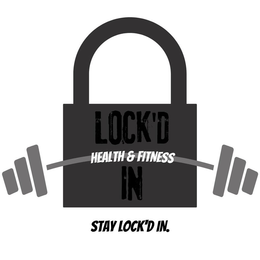 LOCK'D IN HEALTH & FITNESS STAY LOCK'D IN. logo