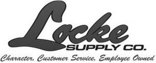 LOCKE SUPPLY CO. CHARACTER, CUSTOMER SERVICE, EMPLOYEE OWNED logo