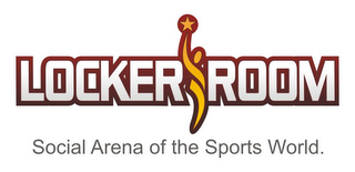 LOCKER ROOM SOCIAL ARENA OF THE SPORTS WORLD. logo