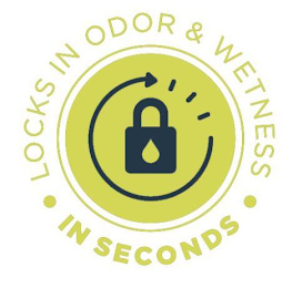 LOCKS IN ODOR & WETNESS IN SECONDS logo