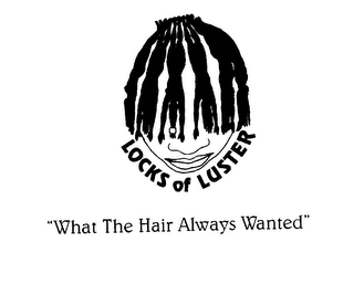 LOCKS OF LUSTER "WHAT THE HAIR ALWAYS WANTED" logo