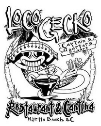 LOCO GECKO CAPTAIN'S QUARTERS RESORT RESTAURANT & CANTINA MYRTLE BEACH, SC logo