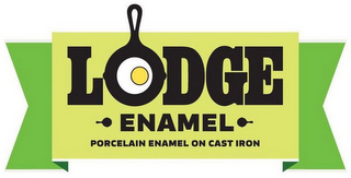 LODGE ENAMEL PORCELAIN ENAMEL ON CAST IRON logo