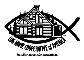 LOG HOME COOPERATIVE OF AMERICA BUILDING DREAMS FOR GENERATIONS logo