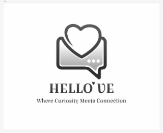 LOGO HELLOVE WHERE CURIOSITY MEETS CONNECTION logo