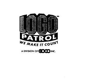 LOGO PATROL WE MAKE IT COUNT A DIVISION OF GOCO INC. logo