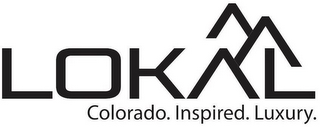 LOKAL COLORADO. INSPIRED. LUXURY. logo
