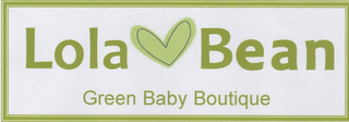 LOLA BEAN GREEN BABY BOUTIQUE logo