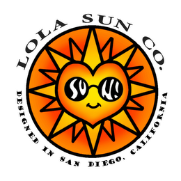 LOLA SUN CO. DESIGNED IN SAN DIEGO, CALIFORNIA logo