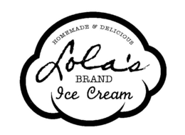 LOLA'S BRAND ICE CREAM HOMEMADE & DELICIOUS logo