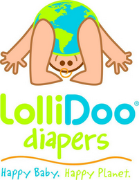 LOLLIDOO DIAPERS HAPPY BABY. HAPPY PLANET. logo