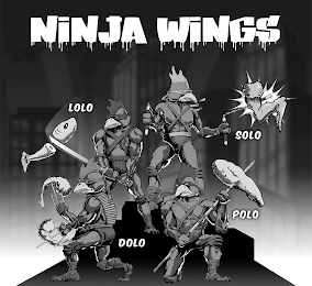 LOLO, DOLO, POLO, AND SOLO AND NINGA WINGS logo