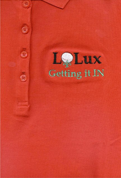 LOLUX GETTING IT IN logo