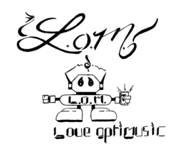 L.O.M. L.O.M. LOVE OPTIMUSIC logo