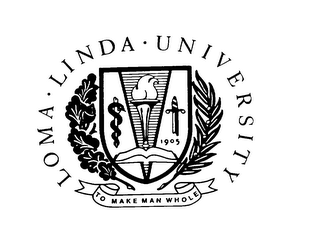 LOMA LINDA UNIVERSITY 1905 TO MAKE MAN WHOLE logo