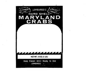 LOMBARDO'S HARD SHELL MARYLAND CRABS ETC logo