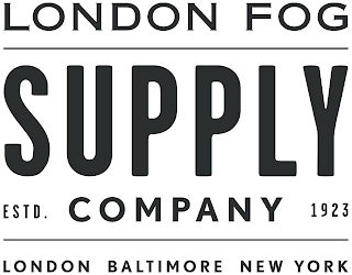 LONDON FOG SUPPLY COMPANY ESTD. 1923 LONDON BALTIMORE NEW YORK logo