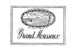 LONDON GOLD MEDAL.1947.1949.1950 MAISON LIBERTAS GRAND MOSSEUX logo