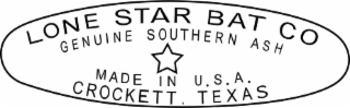 LONE STAR BAT CO GENUINE SOUTHERN ASH MADE IN U.S.A. CROCKETT, TEXAS logo
