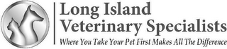 LONG ISLAND VETERINARY SPECIALISTS WHERE YOU TAKE YOUR PET FIRST MAKES ALL THE DIFFERENCE logo