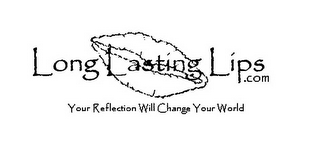 LONG LASTING LIPS .COM YOUR REFLECTION WILL CHANGE YOUR WORLD logo