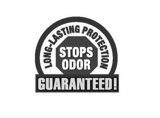 LONG-LASTING PROTECTION STOPS ODOR GUARANTEED! logo