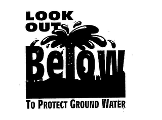 LOOK OUT BELOW TO PROTECT GROUND WATER logo