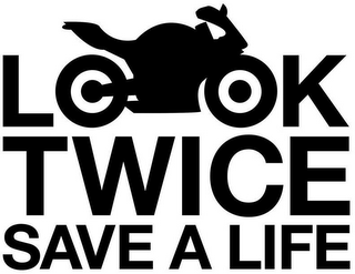 LOOK TWICE SAVE A LIFE logo