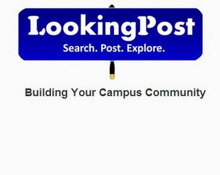 LOOKINGPOST SEARCH. POST. EXPLORE. BUILDING YOUR CAMPUS COMMUNITY logo